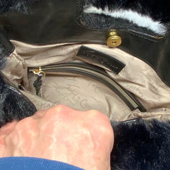 NWT - Foley + Corinna Faux Fur Black Purse - Picture 6 of 9